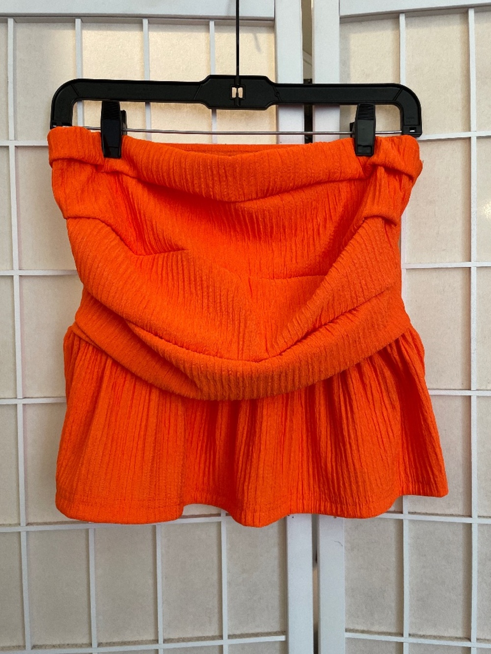 Crop top peplum orange Small